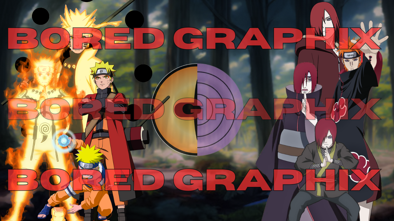 Naruto and Nagato Evolution Digital Graphic