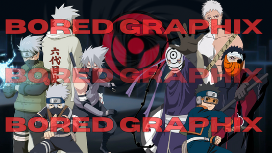 Kakashi and Obito Evolution Digital Graphic