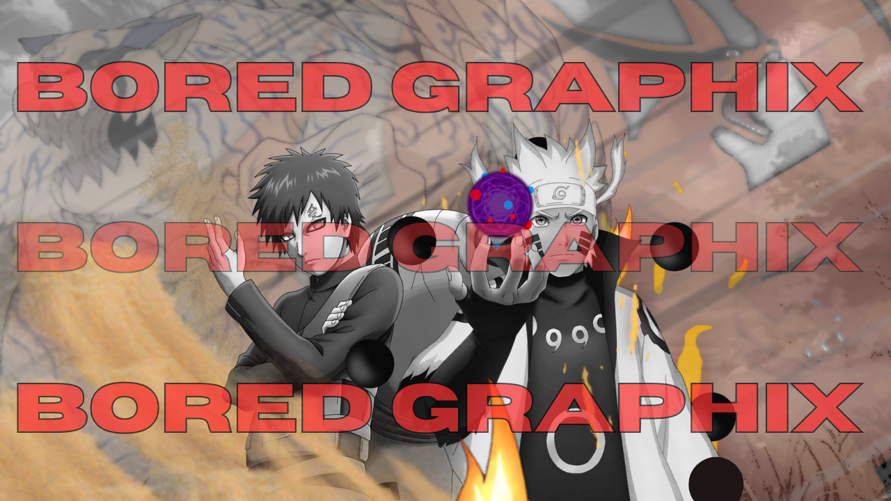 Isolated Friends - Naruto and Gaara Digital Graphic