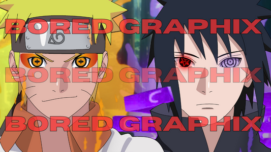 Naruto and Sasuke Heros Digital Graphic