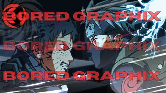 Obito vs Kakashi Digital Graphic